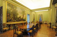 O palácio March em Palma de Maiorca - A sala de jantar do palácio. Clicar para ampliar a imagem.