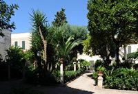 O sudeste da velha cidade de Palma de Maiorca - Jardins dos Banhos árabes. Clicar para ampliar a imagem.