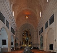 Le sud-est de la vieille ville de Palma de Majorque. L'église Sainte-Claire. Cliquer pour agrandir l'image.