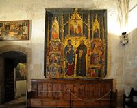 El Tesoro de la Catedral de Palma de Mallorca - Retablo de la sala capitular gótica. Haga clic para ampliar la imagen.