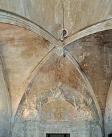 El Tesoro de la Catedral de Palma de Mallorca - La bóveda de la sala capitular gótica. Haga clic para ampliar la imagen.