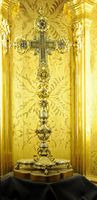 Die Schatzkammer der Kathedrale von Palma - Reliquiar des heiligen Kreuzes. Klicken, um das Bild zu vergrößern.