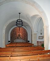 Le village d'Alquéria Blanca à Majorque. La chapelle du sanctuaire Notre-Dame de la Consolation. Cliquer pour agrandir l'image.