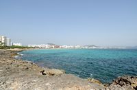 A aldeia de Cala Millor em Maiorca - Vista desde a Punta de n'Amer. Clicar para ampliar a imagem.