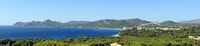 Le village de Cala Rajada à Majorque. Cala Rajada vu depuis la Punta de Capdepera. Cliquer pour agrandir l'image.