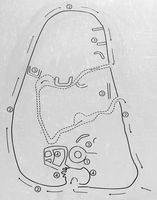 Le village talayotique de Claper des Gegants à Majorque. Plan du Clapier des Géants (Claper des Gegants). Cliquer pour agrandir l'image.