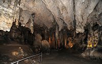 De grotten van Artà in Majorca - De zaal van het Paradijs. Klikken om het beeld te vergroten.