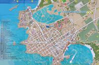 El pueblo de Colonia Sant Jordi Mallorca - Mapa de la Estación. Haga clic para ampliar la imagen.