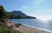 El pueblo de Costa dels Pins, en Mallorca - Ubicación Punta Rotja Hotel. Haga clic para ampliar la imagen.