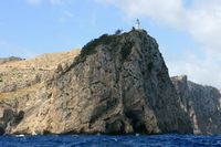La presqu'île et le cap de Formentor à Majorque. Le cap de Formentor. Cliquer pour agrandir l'image.