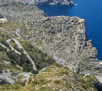 Het schiereiland en de kaap van Formentor in Majorca - La Punta de la Nau. Klikken om het beeld te vergroten.