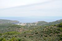 A aldeia de Port de Sóller em Maiorca - Port de Sóller visto desde Mirador de Ses Barques. Clicar para ampliar a imagem.
