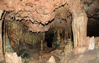 Les grottes des Harpons (Hams) à Majorque. La salle du 2 mars. Cliquer pour agrandir l'image.