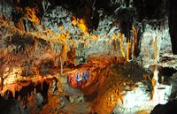De grotten van de Harpoenen (Hams) in Majorca - Het "Dal van de Vreugden". Klikken om het beeld te vergroten.