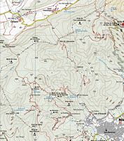 La ville d'Alaró à Majorque. Carte de randonnée à Talia Cals Reis. Cliquer pour agrandir l'image.