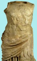 The ruins of the Roman city of Pollentia Mallorca - Torso of Roman general museum Pollentia. Click to enlarge the image in Panoramio (new tab).