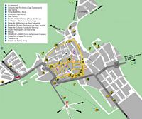 La localidad de Alcudia en Mallorca - Mapa del centro histórico. Haga clic para ampliar la imagen.