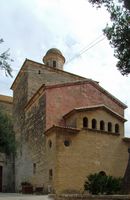 De stad Alcúdia in Majorca - De buitenkant van de kapel van de Heilige Christus van de kerk van Sint-Jakobus (auteur Antonio Lorenzo). Klikken om het beeld te vergroten.