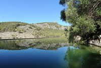 De finca Raixa in Majorca - Het reservoir. Klikken om het beeld te vergroten.