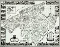 La finca Raixa à Majorque. Carte de Majorque du cardinal Despuig (1785). Cliquer pour agrandir l'image.
