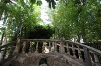 Jardines de Alfàbia Mallorca - La escalinata del pazo. Haga clic para ampliar la imagen.