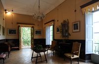 Jardines de Alfàbia Mallorca - Salón de la mansión de Alfàbia. Haga clic para ampliar la imagen.