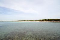 La ciudad de Campos Mallorca - La playa de Es Trenc vista desde la Colonia de Sant Jordi. Haga clic para ampliar la imagen.