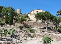 Le château de Capdepera à Majorque. La zone d'habitation du château (auteur Olaf Tausch). Cliquer pour agrandir l'image.