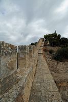 Le château de Capdepera à Majorque. Le mur nord-ouest. Cliquer pour agrandir l'image.