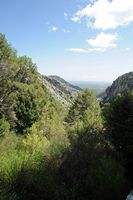 La ciudad de Escorca en Mallorca - La carretera de Escorca y Lluc a Inca. Haga clic para ampliar la imagen.