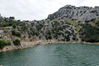 Die Stadt Escorca Mallorca - See Gorg Blau. Klicken, um das Bild zu vergrößern.