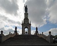 Le sanctuaire Sant Salvador de Felanitx à Majorque. Le monument du Christ Roi. Cliquer pour agrandir l'image.