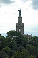 Die Stadt Felanitx Mallorca - Das Denkmal für den König in Sant Salvador Christus. Klicken, um das Bild zu vergrößern.