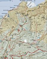 La ville de Fornalutx à Majorque. Carte de randonnée à Sa Costera. Cliquer pour agrandir l'image.