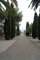 Il santuario di Bonany di Petra a Maiorca - Vialetto di salita al santuario. Clicca per ingrandire l'immagine.