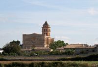 La ville de Petra à Majorque. L'église Saint-Pierre (auteur Mike Lehmann). Cliquer pour agrandir l'image.
