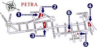 Die Stadt Petra in Mallorca - Karte von Historic Places. Klicken, um das Bild zu vergrößern.