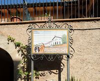 La ville de Petra à Majorque. Mission San Luis Obispo de Tolosa. Cliquer pour agrandir l'image.