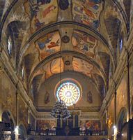Die Stadt Pollensa auf Mallorca - Kirchenschiff der Notre-Dame-des-Anges. Klicken, um das Bild zu vergrößern.