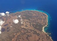 City Ses Salines, Mallorca - Ses Salines Cape seen from the air (author Olaf Tausch). Click to enlarge the image.