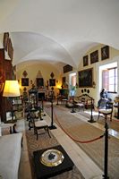 A finca Els Calderers de Sant Joan em Maiorca - O salão de recepção da mansão. Clicar para ampliar a imagem.