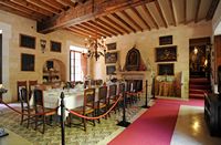 La finca Els Calderers de Sant Joan à Majorque. La salle à manger des Maîtres. Cliquer pour agrandir l'image.