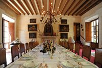 A finca Els Calderers de Sant Joan em Maiorca - A sala de jantar dos Mestres. Clicar para ampliar a imagem.