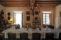 A finca Els Calderers de Sant Joan em Maiorca - A sala de jantar dos Mestres. Clicar para ampliar a imagem.