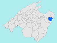 Location of Son Servera Mallorca (author Joan M. Borras). Click to enlarge the image.