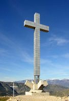 Cross dominating the city of the west (Mostarac author). Click to enlarge the image.