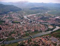 La ville de Trebinje en Herzégovine. Vue aérienne de Trebinje (auteur Mario Knezović). Cliquer pour agrandir l'image.
