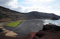 The village of El Golfo in Lanzarote. Beach Lagoon. Click to enlarge the image in Adobe Stock (new tab).