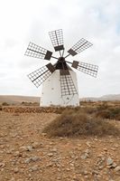 El pueblo de Llanos de la Concepción, en Fuerteventura. Molino de seis alas. Haga clic para ampliar la imagen en Adobe Stock (nueva pestaña).