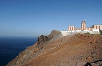 Het dorp Las Playitas in Fuerteventura. De vuurtoren van La Entallada. Klikken om het beeld te vergroten in Adobe Stock (nieuwe tab).
